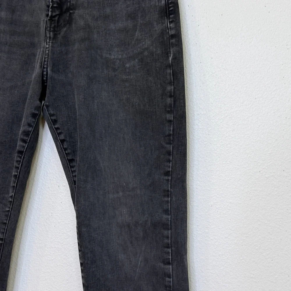 Lucky Brand 410 Athletic Straight Jeans Mens Sz 34x32 Faded Black Wash Stretch
